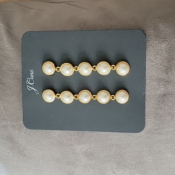 J. Crew Jewelry - NWT J. Crew Gold Pearl Dangle Earrings